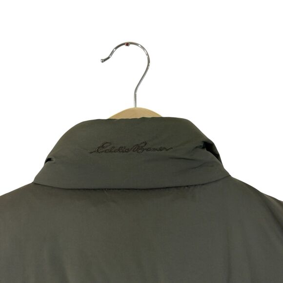 Eddie Bauer Large Down Puffer Vest Jacket Goose Down Green Sleeveless Mens - Picture 15 of 16